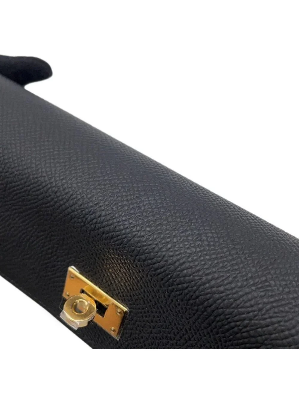 Hermes Kelly Wallet Long To Go Black Gold Epsom